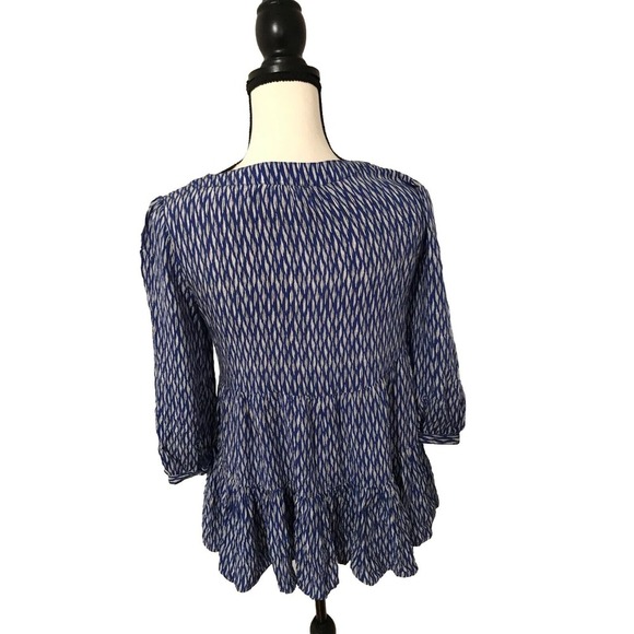 Anthropologie Maeve Lila Women's Tiered Tunic Top V-Neck Blue - Size Extra Small - Picture 2 of 12